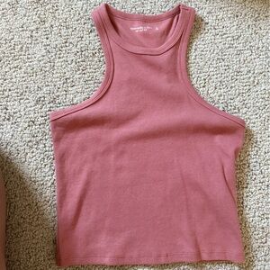 Abercrombie & Fitch Dusty Rose Ribbed Top